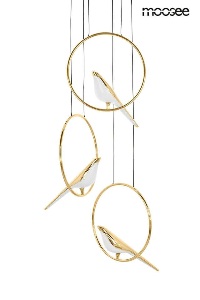 Závesná lampa Bird Disc zlatá