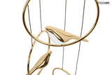 Závesná lampa Bird Disc zlatá