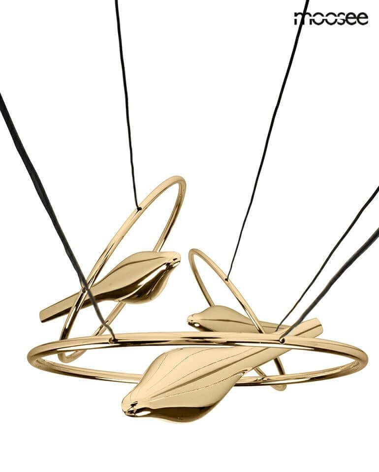 Závesná lampa Bird Disc zlatá