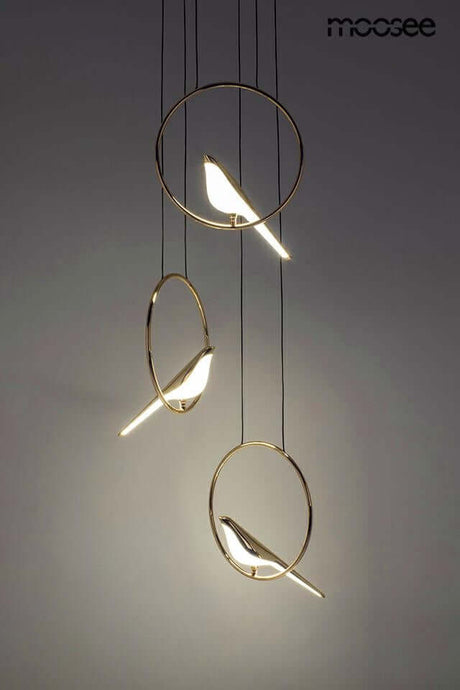Závesná lampa Bird Disc zlatá