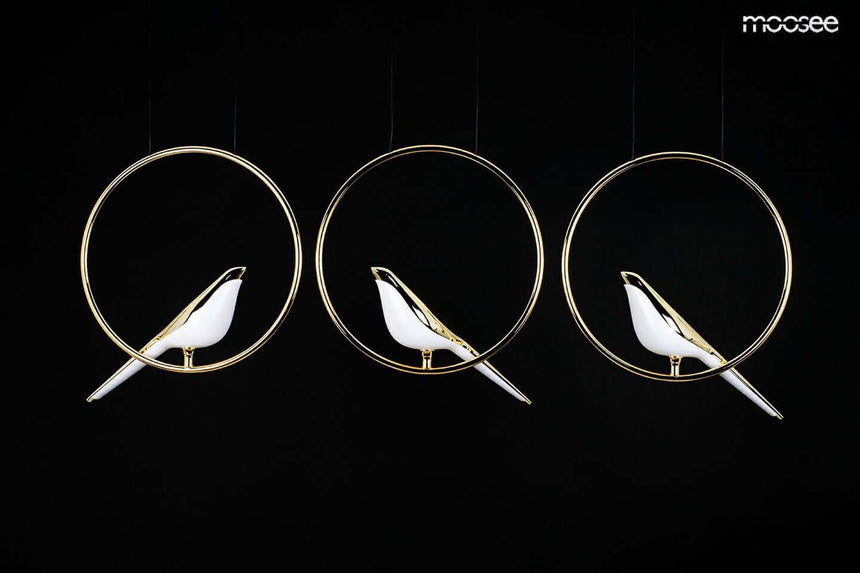 Závesná lampa Bird Line zlatá