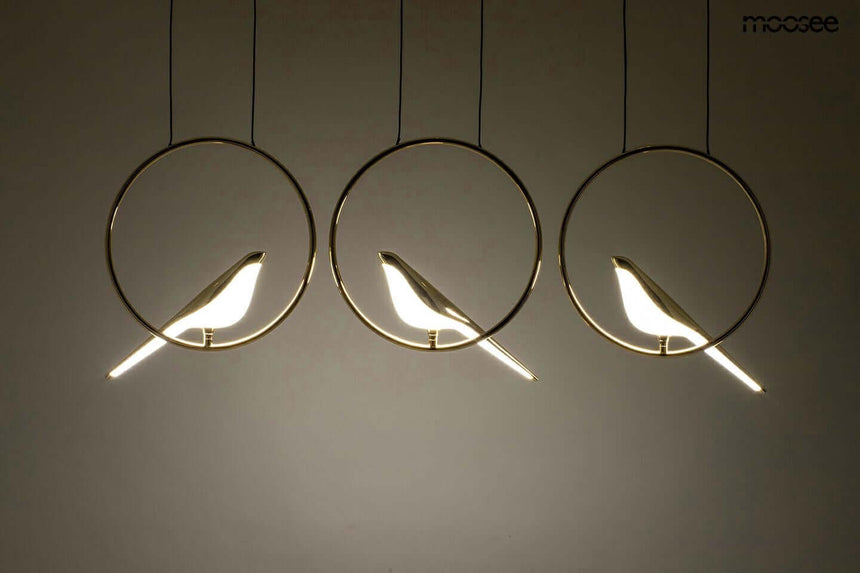 Závesná lampa Bird Line zlatá