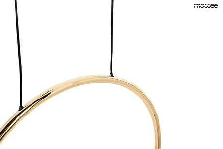 Závesná lampa s vtákom v zlatej farbe