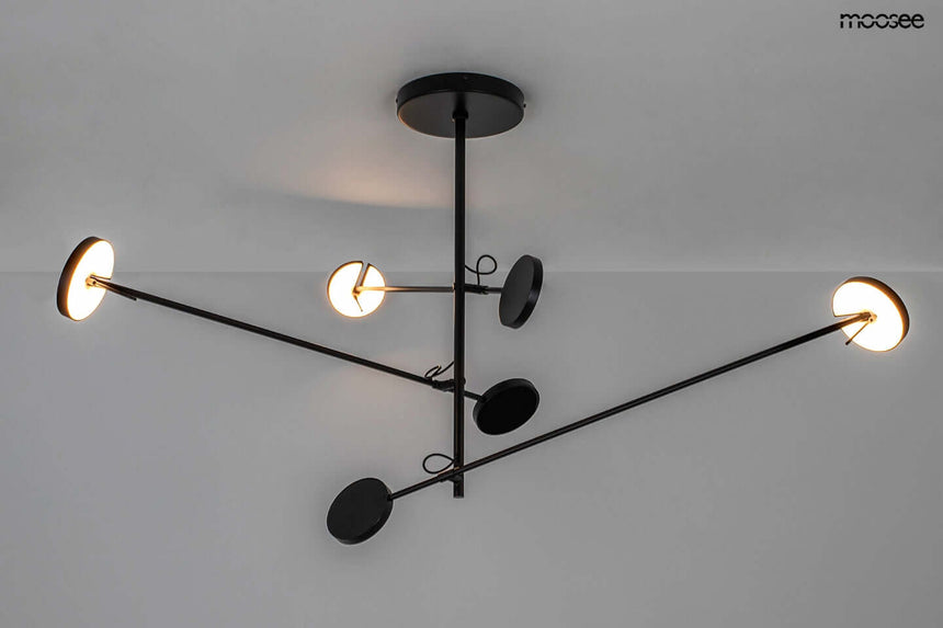 Závesná lampa Bobbie 3 čierna