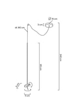 Závesná lampa Bobbie čierna