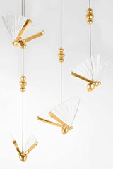 Závesná lampa Butterfly Disc 5 zlatá