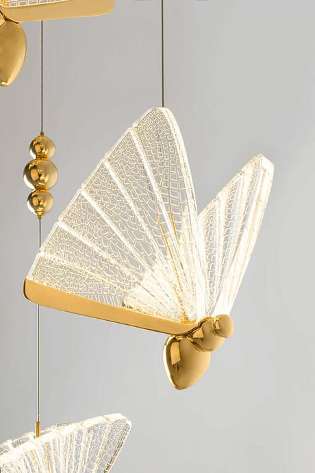 Závesná lampa Butterfly Disc 5 zlatá