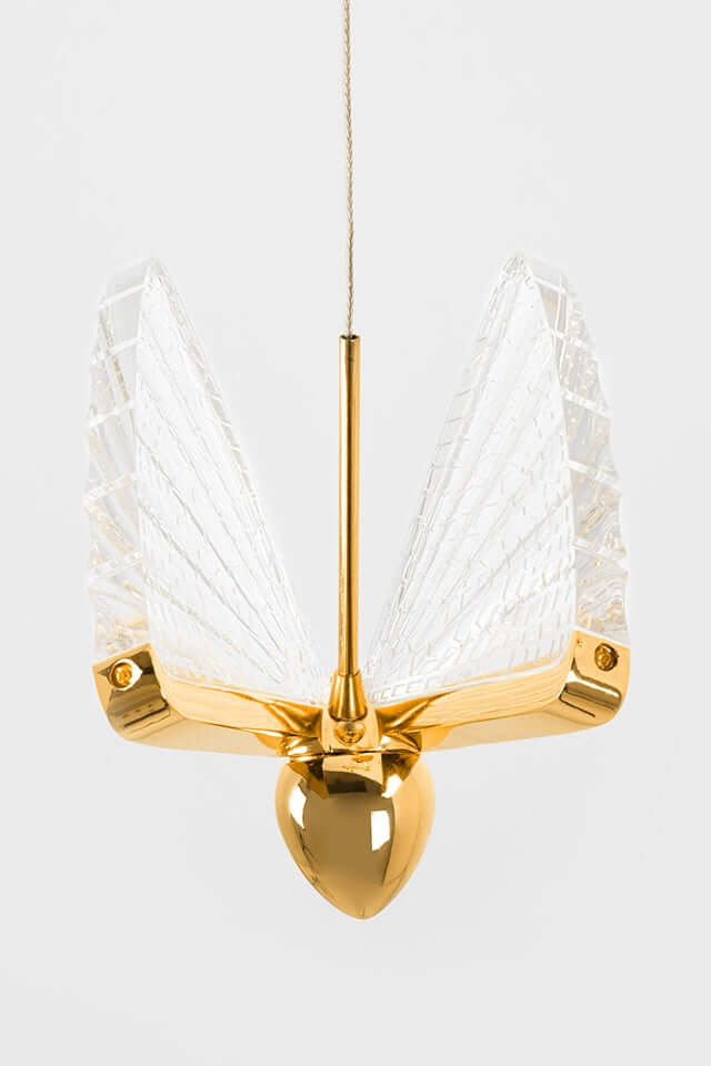 Závesná lampa Butterfly Disc 5 zlatá