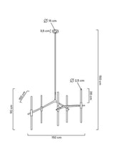 Závesná lampa Candelabr 10 zlatá