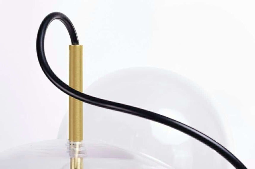 Závesná lampa Capri 6 zlatá – 60 LED, hliník, sklo