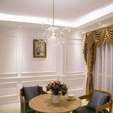 Závesná lampa Capri 6 zlatá – 60 LED, hliník, sklo