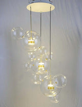 Závesná lampa Capri Disc 3 zlatá – 180 LED, hliník, sklo