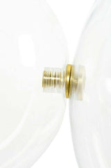 Závesná lampa Capri Disc 3 zlatá – 180 LED, hliník, sklo