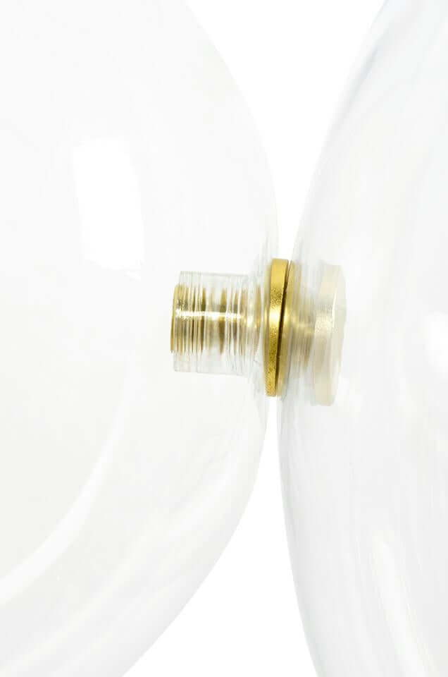 Závesná lampa Capri Disc 3 zlatá – 180 LED, hliník, sklo