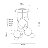 Závesná lampa Capri Disc 3 zlatá – 180 LED, hliník, sklo