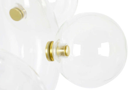 Závesná lampa Capri Line 3 zlatá – 180 LED, hliník, sklo