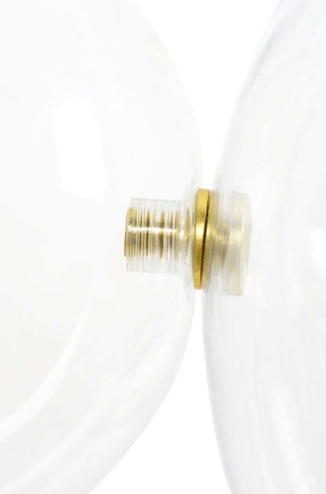 Závesná lampa Capri Line 5 zlatá – 300 LED, hliník, sklo