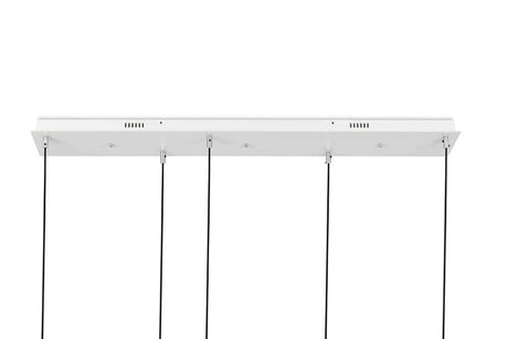 Závesná lampa Capri Line 5 zlatá – 300 LED, hliník, sklo