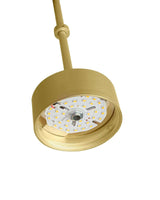 Závesná lampa Capri Line 5 zlatá – 300 LED, hliník, sklo