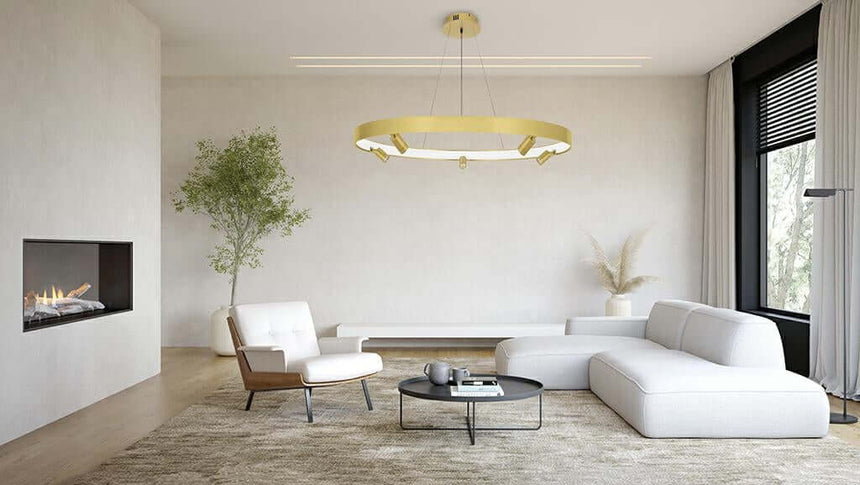 37. Závesná lampa Circle Spot 98 Gold, zlatá