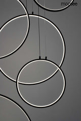 Závesná lampa Circulo Six čierna