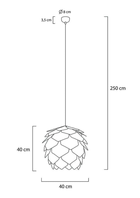 Závesná lampa Cono 43