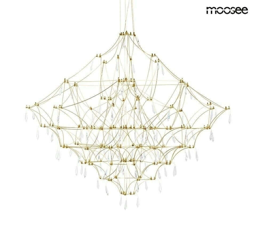 Závesná lampa Constellation 100 Gold – LED, brúsená oceľ
