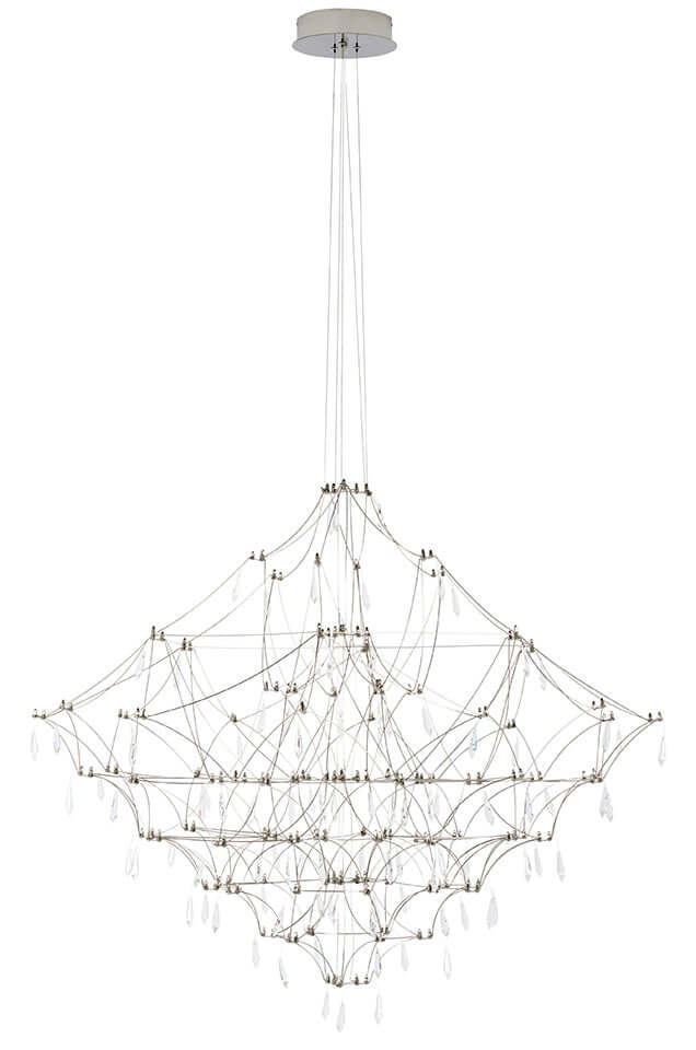 Závesná lampa Constellation 77 – LED, brúsená oceľ