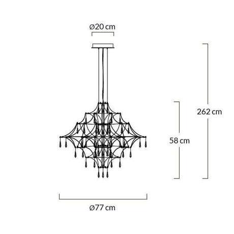 Závesná lampa Constellation 77 – LED, brúsená oceľ