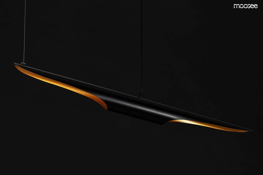 Závesná lampa Conteo čierna