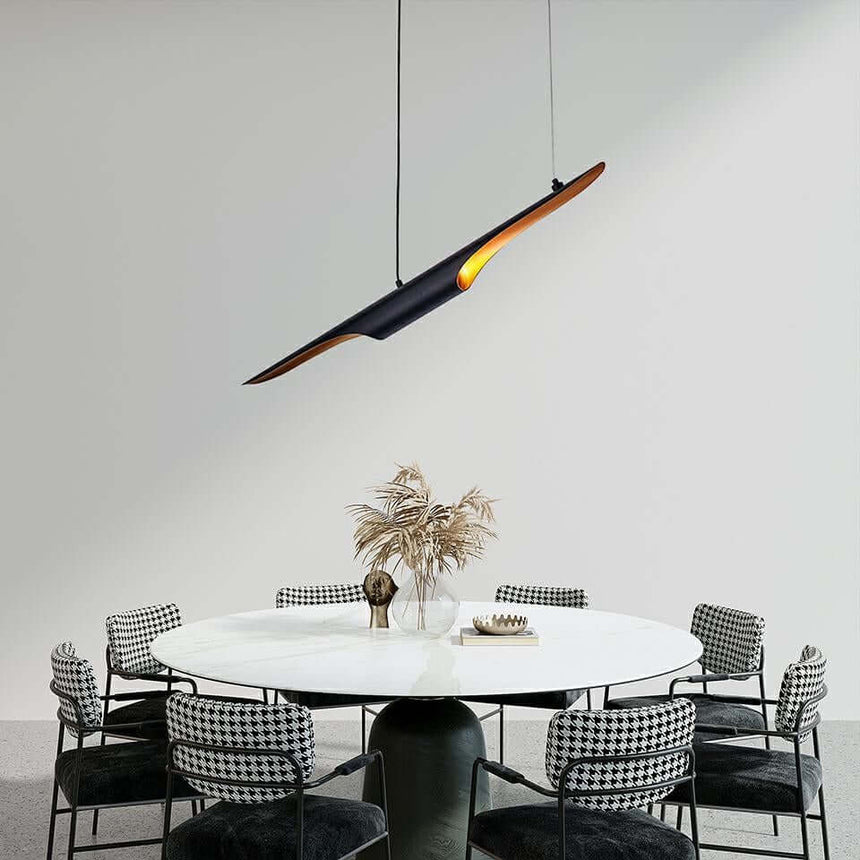 Závesná lampa Conteo čierna