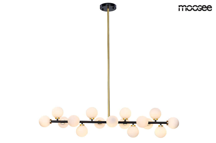 Závesná lampa Cosmo Level M – čierna, zlatá