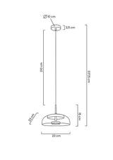 26. Závesná lampa Eden zlatá