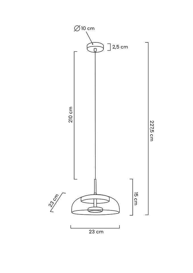 26. Závesná lampa Eden zlatá