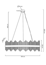 Závesná lampa Florens 120 zlatá