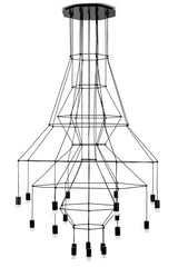 Závesná lampa Flusso 20 čierna