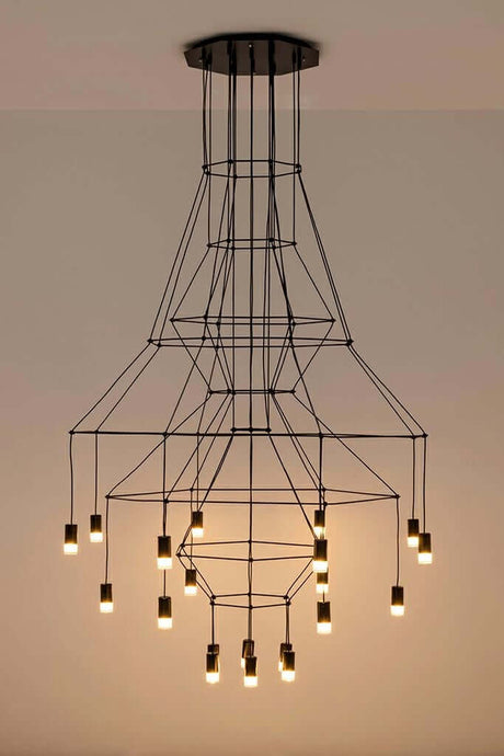 Závesná lampa Flusso 20 čierna