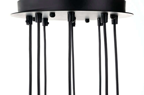 Závesná lampa Flusso 8 čierna