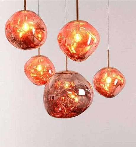 Závesná lampa Fusion 20 medená - akrylová