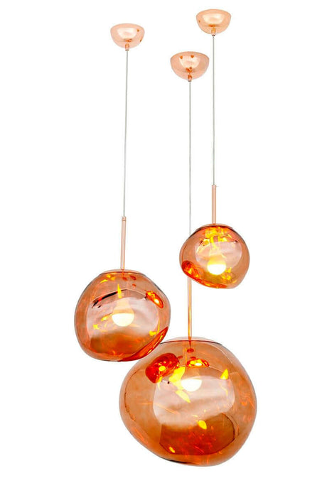 Závesná lampa Fusion 30 medená - akrylová