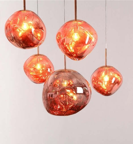 Závesná lampa Fusion 40 medená - akrylová