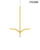 Závesná lampa Gavi O v zlatej farbe