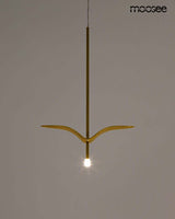 Závesná lampa Gavi O v zlatej farbe