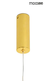 Závesná lampa Gavi O v zlatej farbe