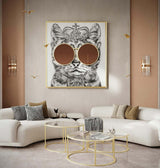 Závesná lampa Gavi O v zlatej farbe