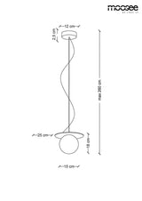 Závesná lampa Halo – zlatá