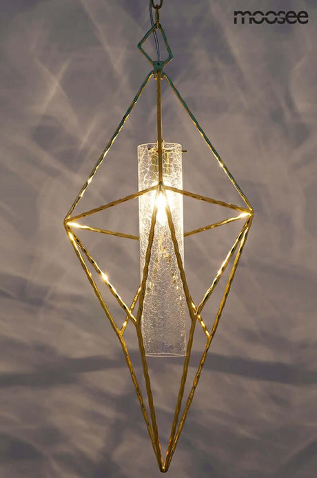 Závesná lampa Havana L – zlatá