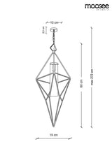 Závesná lampa Havana M – zlatá