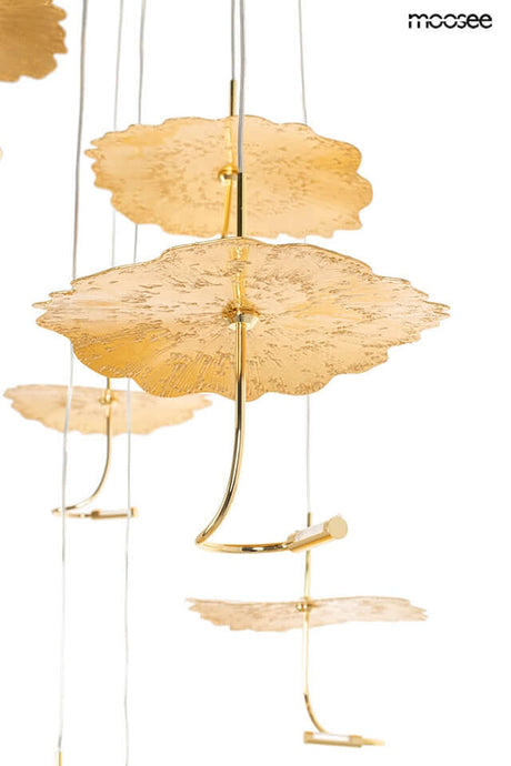 Závesná lampa Leafs Disc zlatá