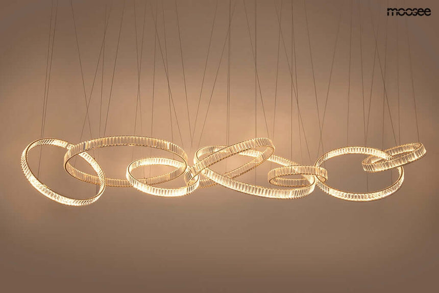 Závesná lampa Liberty Line 8 zlatá